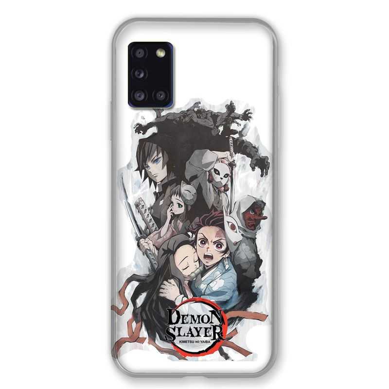 Coque pour Samsung Galaxy A31 Manga Demon Slayer Blanc