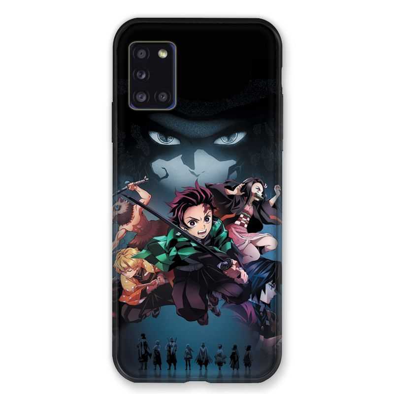 Coque pour Samsung Galaxy A31 Manga Demon Slayer Noir