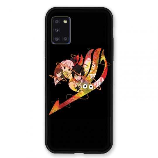 Coque pour Samsung Galaxy A31 Manga Fairy Tail Logo Noir