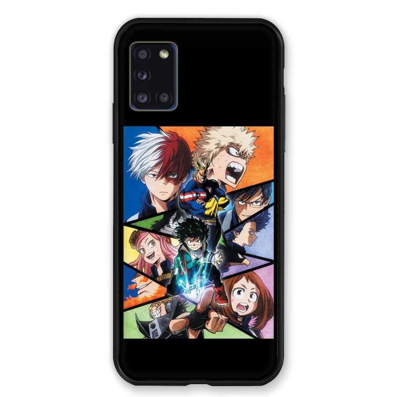 Coque pour Samsung Galaxy A31 Manga My Hero Academia Noir