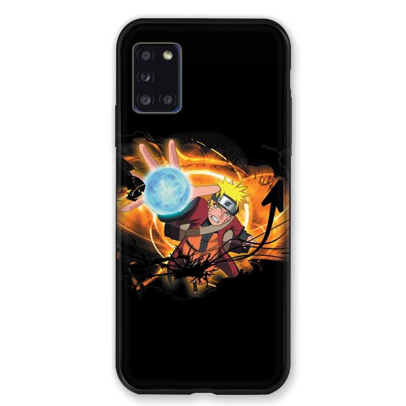Coque pour Samsung Galaxy A31 Manga Naruto Noir