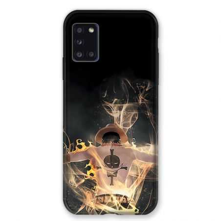 Coque pour Samsung Galaxy A31 Manga One Piece Ace Noir