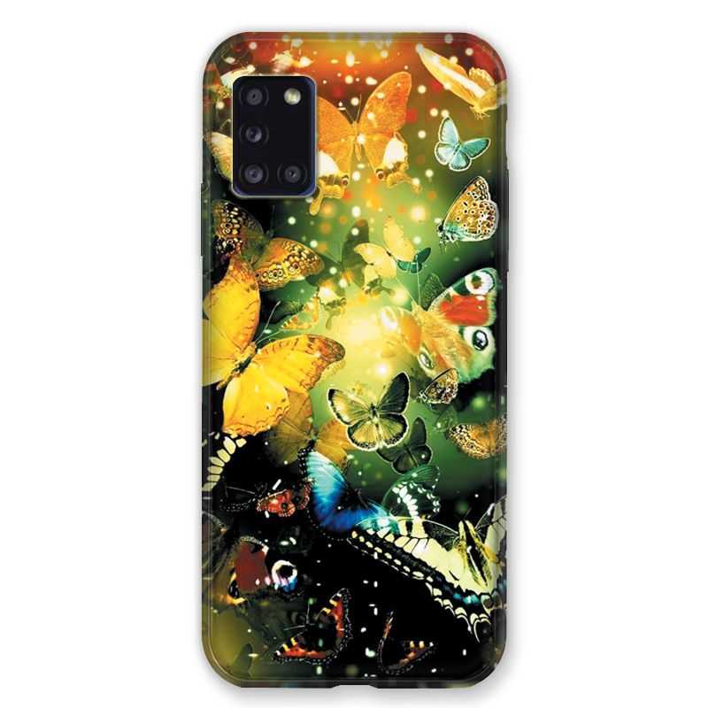 Coque pour Samsung Galaxy A31 Papillon Jaune