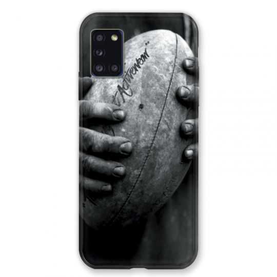Coque pour Samsung Galaxy A31 Rugby Ballon Vintage