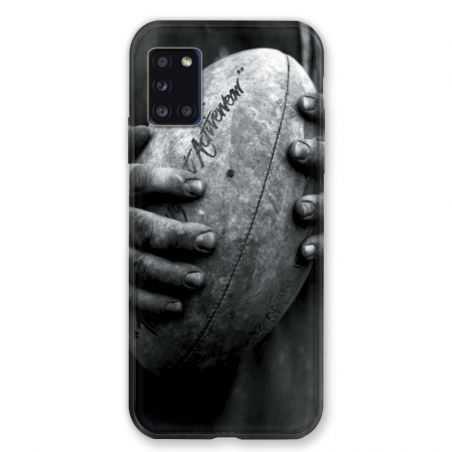 Coque pour Samsung Galaxy A31 Rugby Ballon Vintage