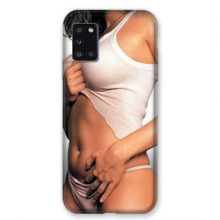 Coque pour Samsung Galaxy A31 Sexy Tee Shirt Blanc