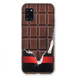 Coque pour Samsung Galaxy A31 Trompe Oeil Chocolat