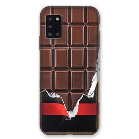 Coque pour Samsung Galaxy A31 Trompe Oeil Chocolat