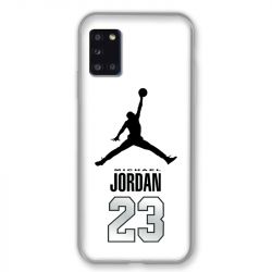 Coque pour Samsung Galaxy A31 Jordan 23 Blanc