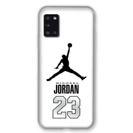 Coque pour Samsung Galaxy A31 Jordan 23 Blanc