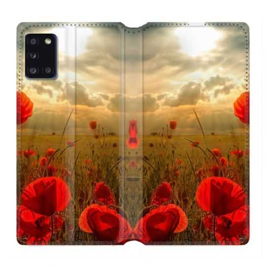 Housse cuir portefeuille pour Samsung Galaxy A31 Fleur Housse cuir portefeuillelicot