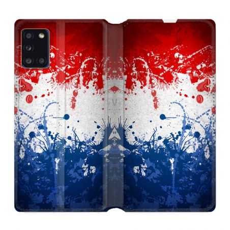 Housse cuir portefeuille pour Samsung Galaxy A31 France Eclaboussure