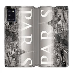 Housse cuir portefeuille pour Samsung Galaxy A31 France Paris Vintage