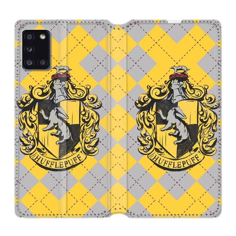 Housse cuir portefeuille pour Samsung Galaxy A31 WB License Harry Potter Hufflepuff
