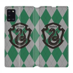 Housse cuir portefeuille pour Samsung Galaxy A31 WB License Harry Potter Slytherin