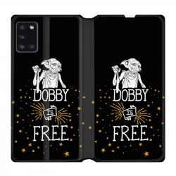 Housse cuir portefeuille pour Samsung Galaxy A31 WB License Harry Potter Dobby Free N