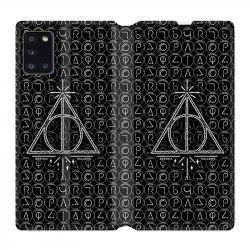 Housse cuir portefeuille pour Samsung Galaxy A31 WB License Harry Potter Triangle noir