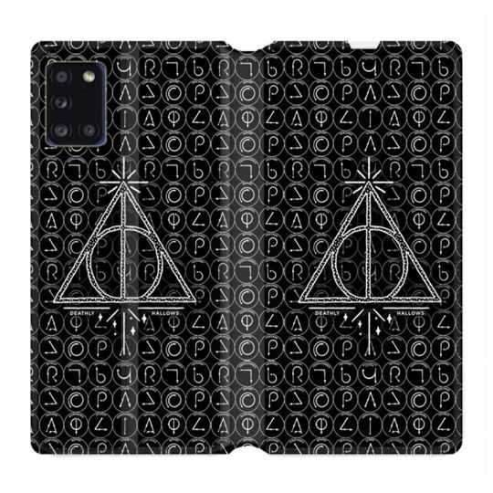 Housse cuir portefeuille pour Samsung Galaxy A31 WB License Harry Potter Triangle noir