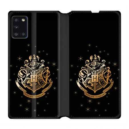 Housse cuir portefeuille pour Samsung Galaxy A31 WB License Harry Potter Poudlard