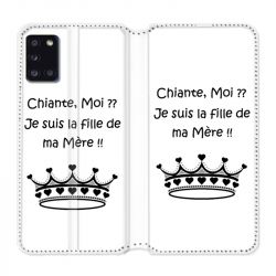 Housse cuir portefeuille pour Samsung Galaxy A31 Humour Moi Chiante
