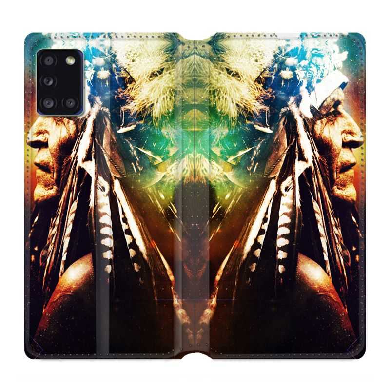 Housse cuir portefeuille pour Samsung Galaxy A31 Indien
