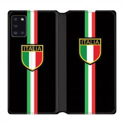 Housse cuir portefeuille pour Samsung Galaxy A31 Italie 3 Noir