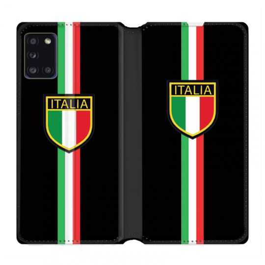 Housse cuir portefeuille pour Samsung Galaxy A31 Italie 3 Noir