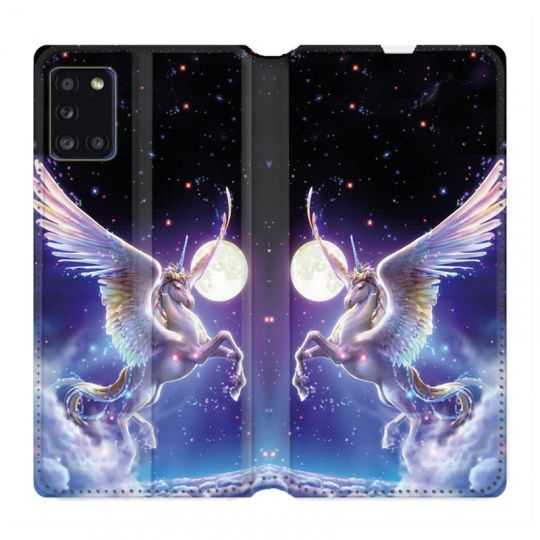 Housse cuir portefeuille pour Samsung Galaxy A31 Licorne Céleste