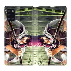 Housse cuir portefeuille pour Samsung Galaxy A31 Manga Bambou