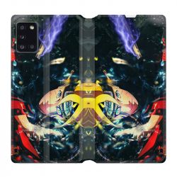 Housse cuir portefeuille pour Samsung Galaxy A31 Manga Boruto Eclair