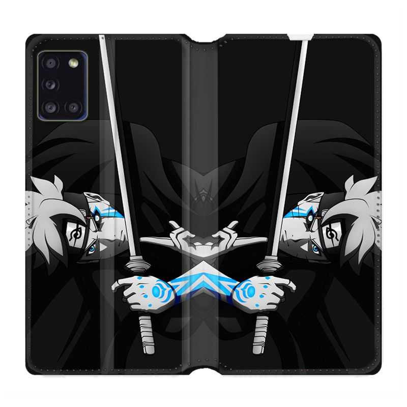 Housse cuir portefeuille pour Samsung Galaxy A31 Manga Boruto Epée