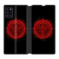 Housse cuir portefeuille pour Samsung Galaxy A31 Manga Full Alchemist Logo