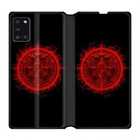 Housse cuir portefeuille pour Samsung Galaxy A31 Manga Full Alchemist Logo