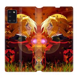 Housse cuir portefeuille pour Samsung Galaxy A31 Manga Full Alchemist Rouge