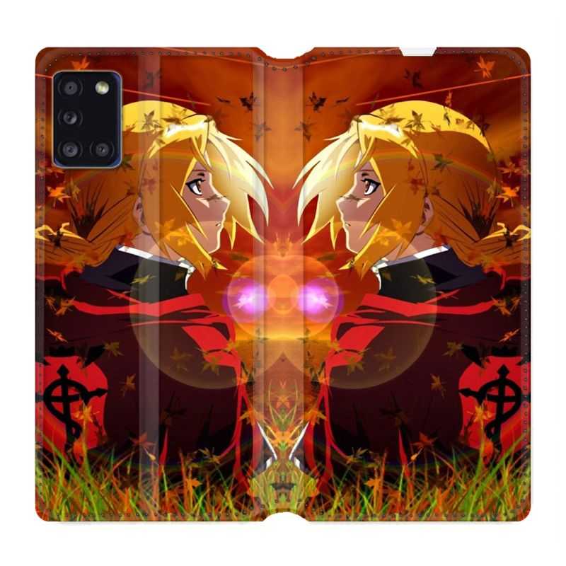 Housse cuir portefeuille pour Samsung Galaxy A31 Manga Full Alchemist Rouge