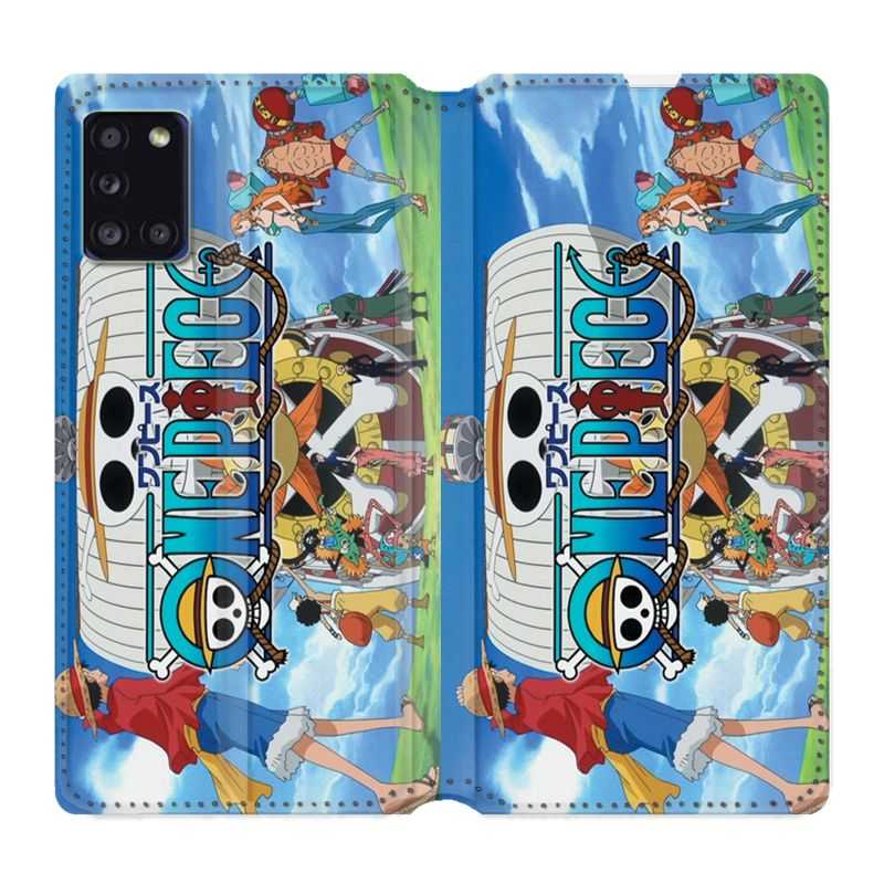Housse cuir portefeuille pour Samsung Galaxy A31 Manga One Piece Sunny