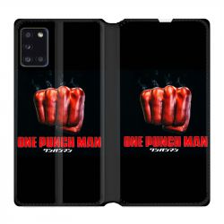 Housse cuir portefeuille pour Samsung Galaxy A31 Manga One Punch Man Poing