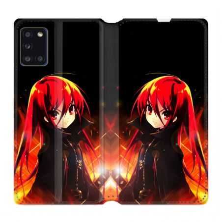 Housse cuir portefeuille pour Samsung Galaxy A31 Manga Shana