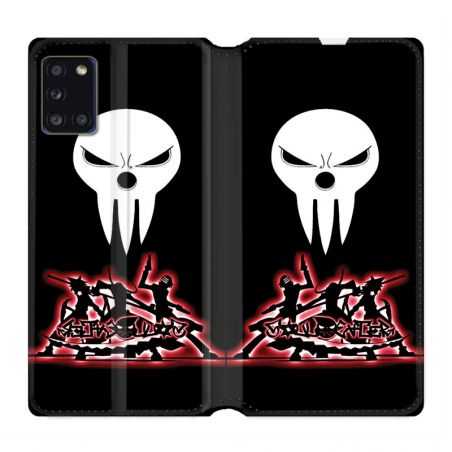 Housse cuir portefeuille pour Samsung Galaxy A31 Manga Soul Eater Noir
