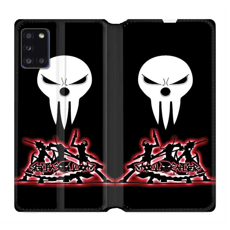 Housse cuir portefeuille pour Samsung Galaxy A31 Manga Soul Eater Noir