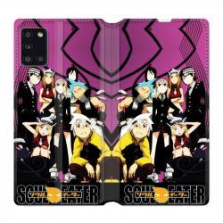 Housse cuir portefeuille pour Samsung Galaxy A31 Manga Soul Eater Violet