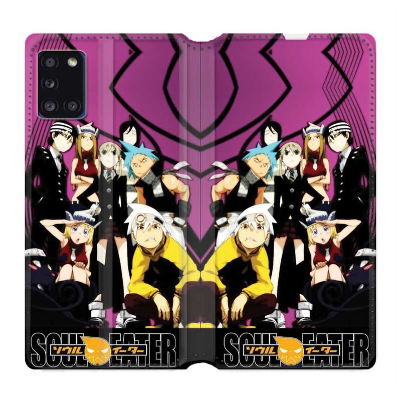 Housse cuir portefeuille pour Samsung Galaxy A31 Manga Soul Eater Violet