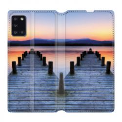 Housse cuir portefeuille pour Samsung Galaxy A31 Ponton