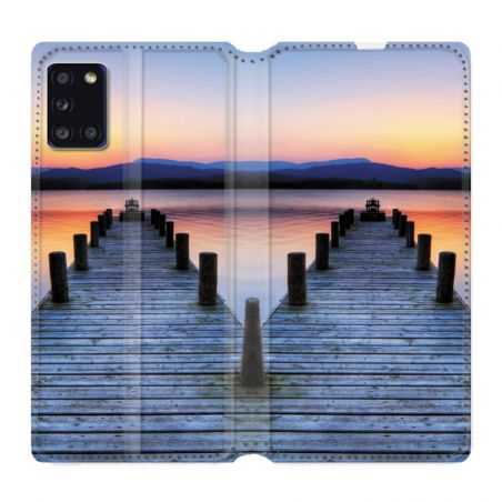 Housse cuir portefeuille pour Samsung Galaxy A31 Ponton