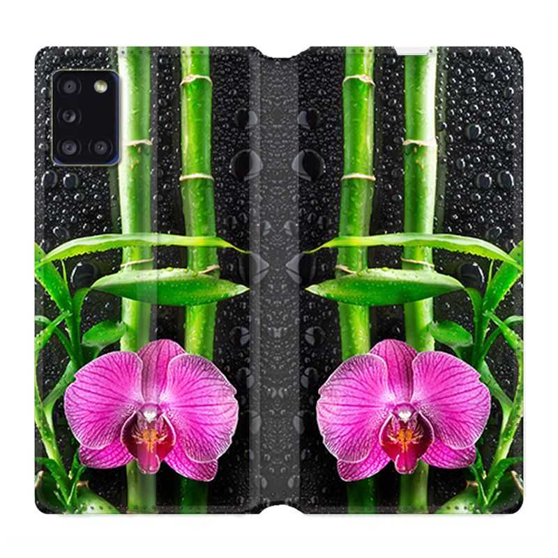 Housse cuir portefeuille pour Samsung Galaxy A31 Orchidee Bambou