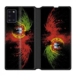 Housse cuir portefeuille pour Samsung Galaxy A31 Portugal Aigle