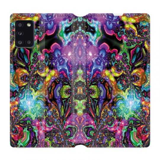 Housse cuir portefeuille pour Samsung Galaxy A31 Psychedelic Colore