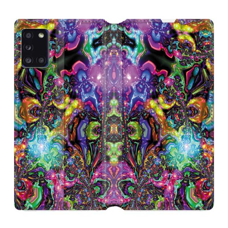 Housse cuir portefeuille pour Samsung Galaxy A31 Psychedelic Colore