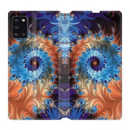 Housse cuir portefeuille pour Samsung Galaxy A31 Psychedelic Spirale