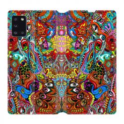 Housse cuir portefeuille pour Samsung Galaxy A31 Psychedelic Yeux